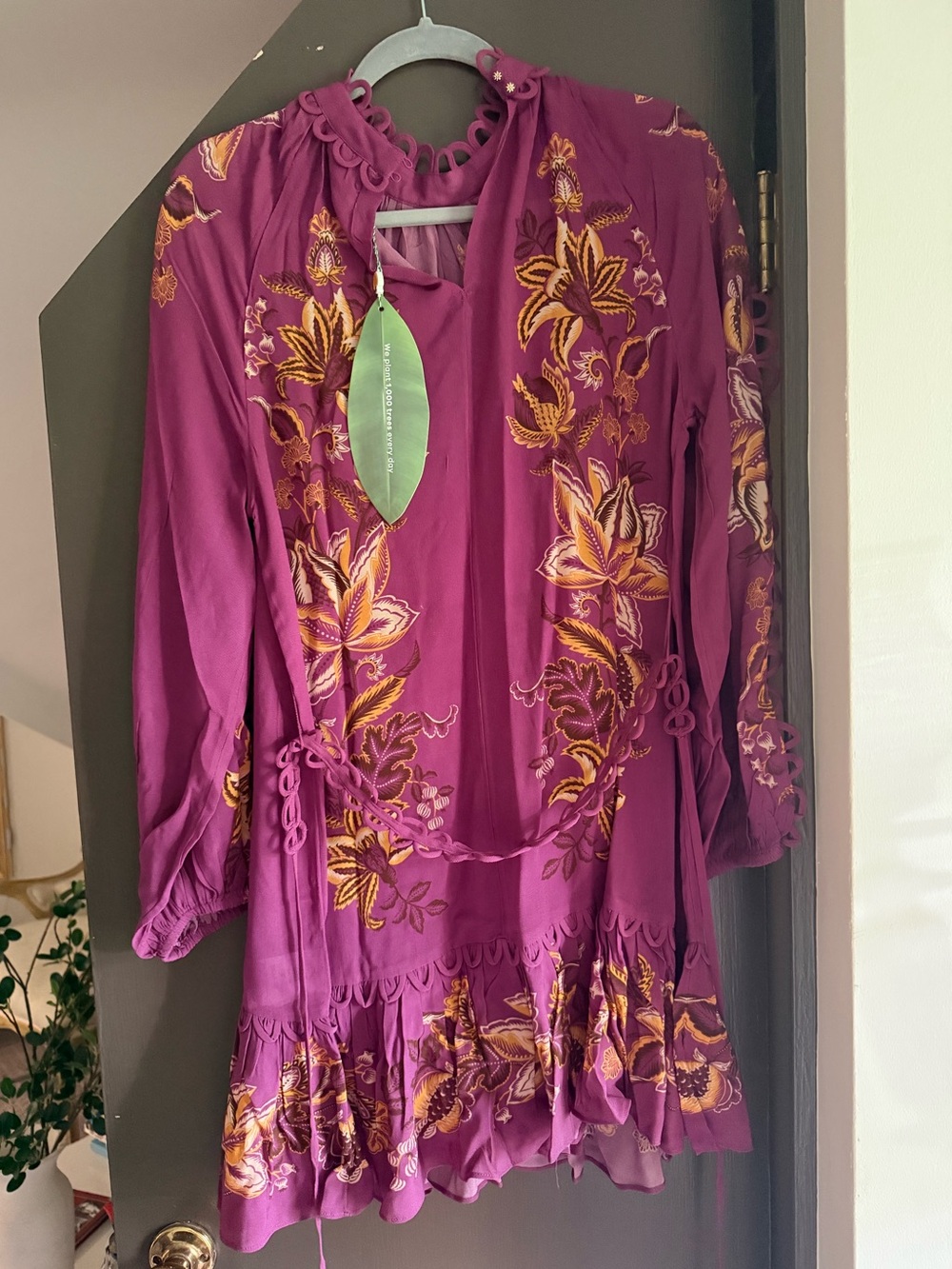 NWT FARM Rio Delicate Chintz Ruffled Mini Dress - Picture 5 of 6
